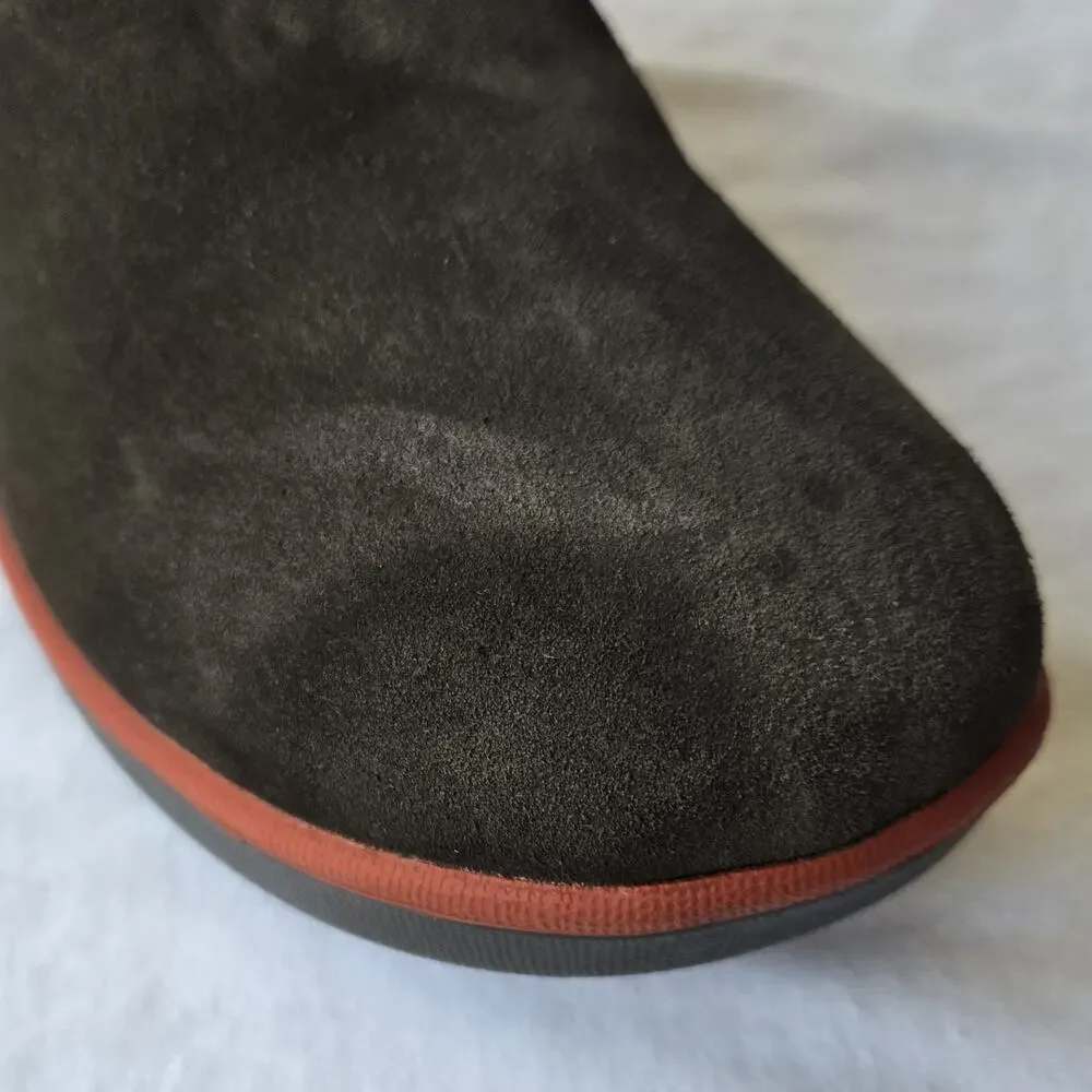 Bogs Boga Women's Tall Suede Fleece Lined Waterproof Winter Boots Brown Size 9.5